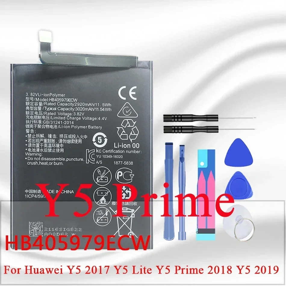 HIGHAKKU Batteria di ricambio HB405979ECW compatibile con Hua-Wei Nova, Nova 6A, Honor 6c, Y6 2017/HW Y5p/Y6 pro 2017/Y5 2019/Y5 2018 con strumenti