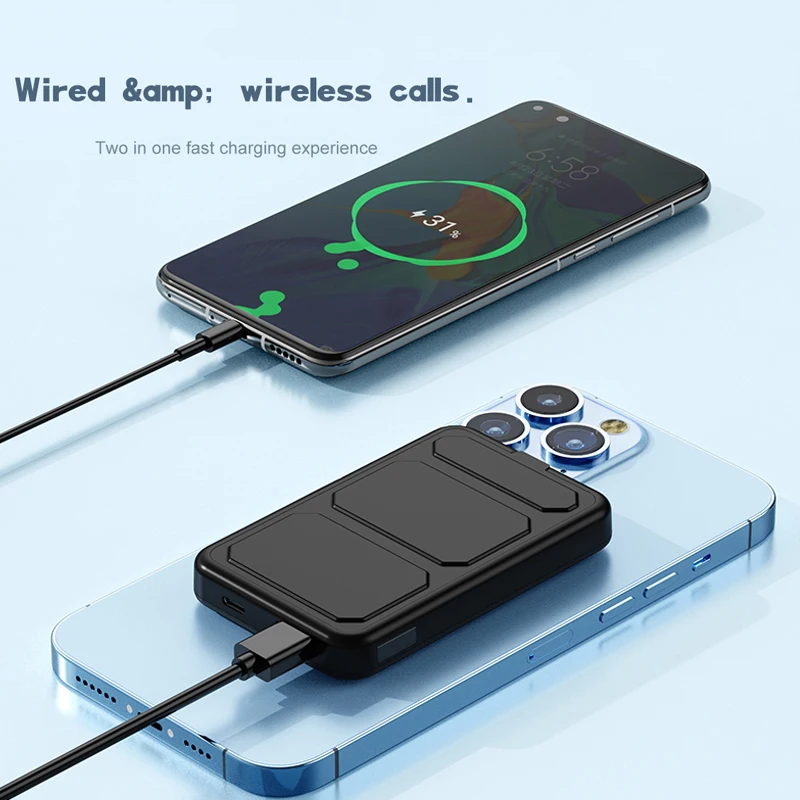 10000mAh Macsafe Power Bank With Stand Magnetic Wireless Portable Powerbank For iphone 15 14 13Pro External Battery Pack Charger