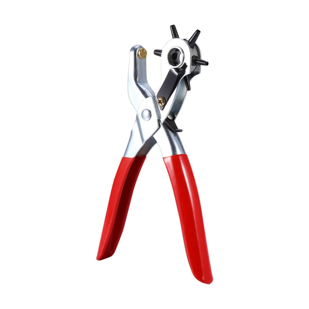 Leather Belt Hole Punch Plier Eyelet Puncher Revolve Sewing Machine Bag Setter Tool Watchband Strap Craft Tools