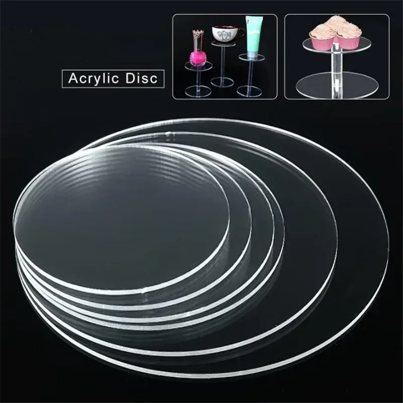 Espessura Transparente Acrílico Extrudido Círculo Acrílico Pingentes Discos Casamento Grânulos Plexiglass para Quadros de Imagem Alta Qualidade 40cm mm de