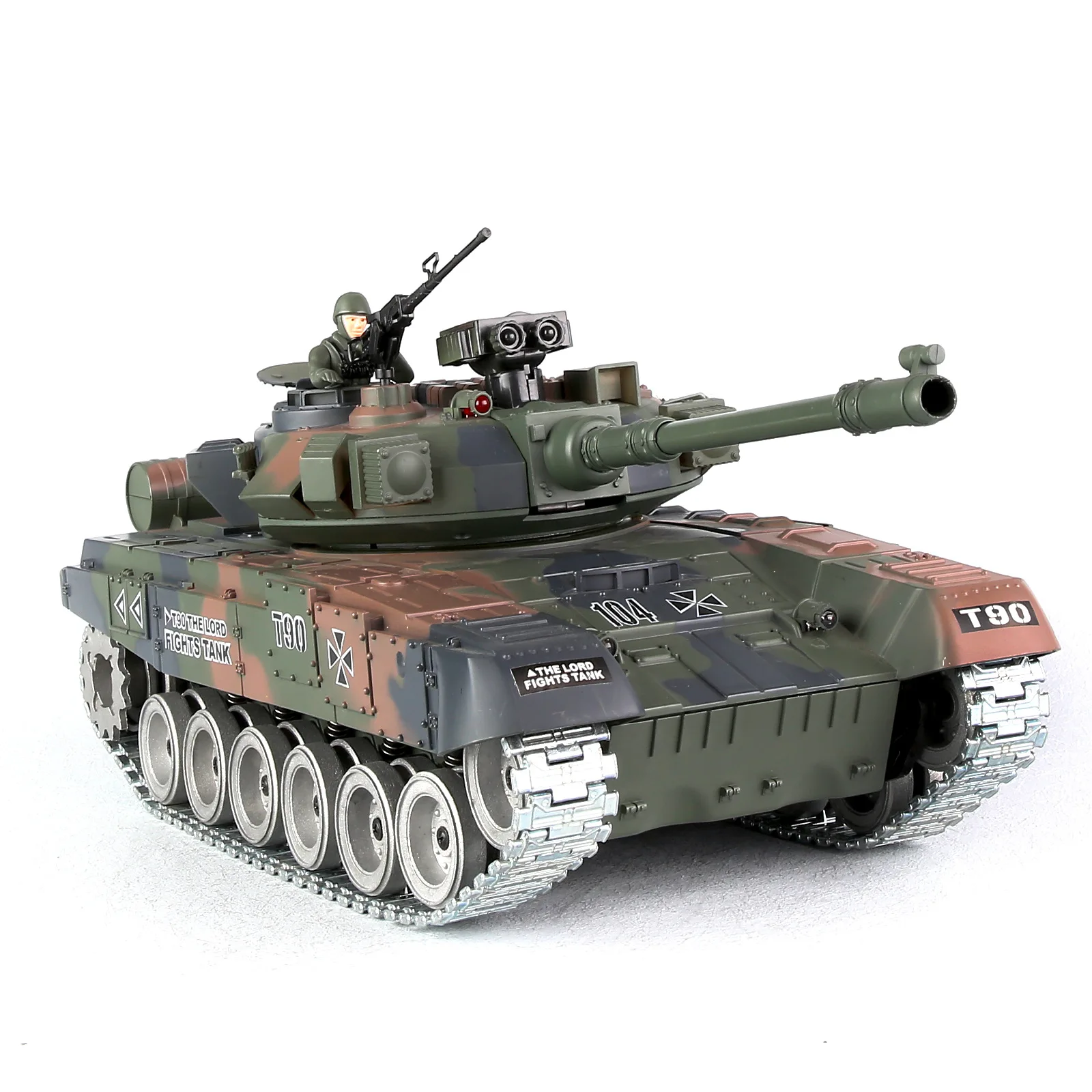 

2024 New Russian T90 Metal Model 1:18 Charging Remote Control Car Boy Simulation Tank Car Cross-Border Remote Control Tank Car