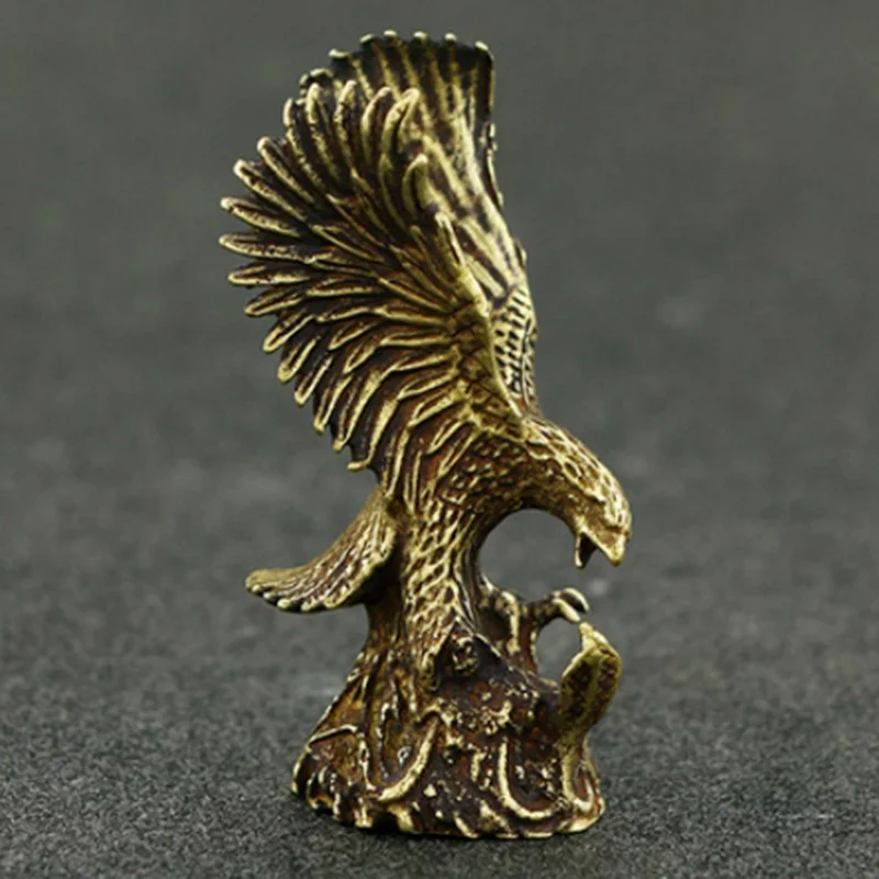 Antique Copper Eagle Statue Small Ornaments Vintage Brass Animal