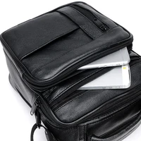 Men PU Leather Briefcases High Quality Cowhide Leather Handbags Male Zipper Messenger Bags for Ipad Male Shoulder Bag 1