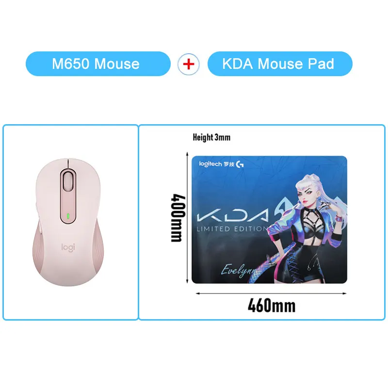 pink mouse gaming World premiere Logitech Bluetooth Mice Signature M650 M650 L Wireless Mouse Sensor Technology Logitech Advanced Optical wireless mouse with usb c Mice