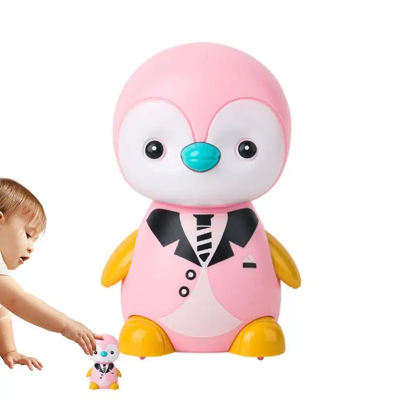 

Игрушечные Машинки с эффектом трения, Мультяшные пингвины, Push And Go, игрушечные машинки-животные, фрикционные Мультяшные машинки, детская игрушка для рук и глаз