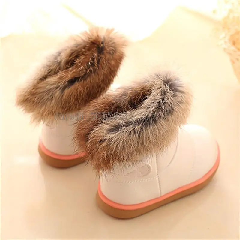 Valentino Donna Stivali Neve Bambino Stivali Neve Bambini Stivaletti Ragazze Doposci Scarponcini Imbottiti di Pelo Scarpe Invernali Comodi Caldi E Antiscivolo Scarpe da (W1-Black, 30 Little Child