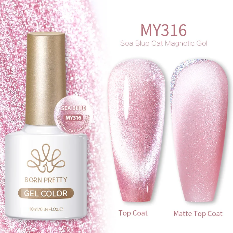 Allure Shimmer 10ml Magnetic Gel Nail Polish - Semi-Permanent Crystal Finish