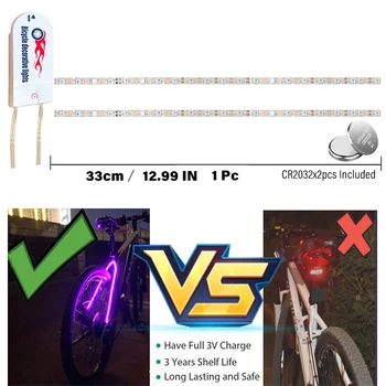 LED Strip Lights Bike Scooter Skateboard Cycling Safety Decorative Bicycle Taillight MTB Road Bike Rear Lamp Accessories 3