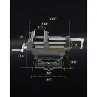 6" Cross Slide Vise, Drill Press Milling Vise, Portable Bench Clamp, 6 In Jaw Width, Table Vise Clamp for CNC Milling Machine 2