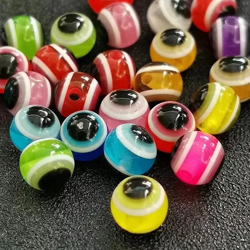 

100pcs 6mm Fish Eye Fishing Beads Mixed Color Carolina Rigs Taxes Rigs Fishing Acrylic Beads DIY Kit Bass Fishing Tackle