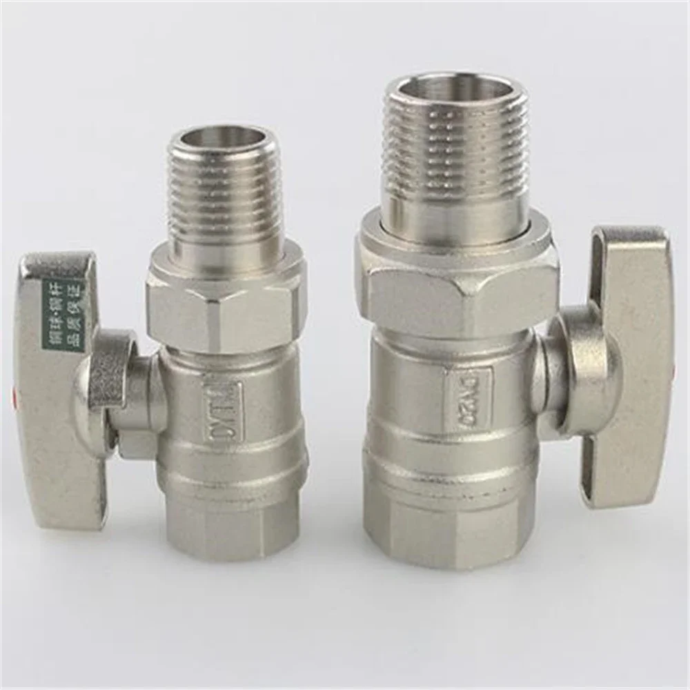 Full Copper Internal And External Wire Live Connection Ball Valve Disc Handle Heating Heating Through Switch Ball Valve