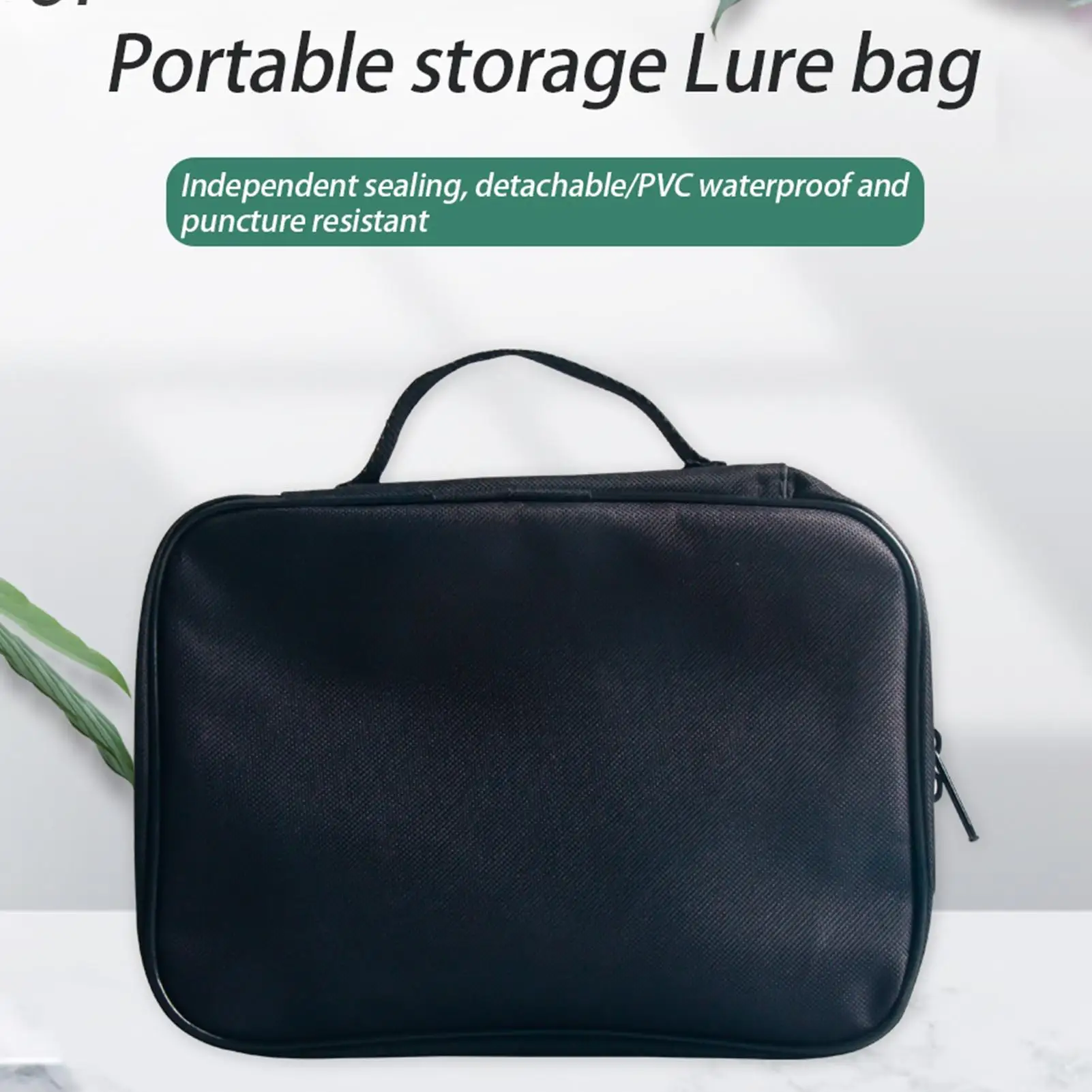 Bait Binder For Fishing With Zipper & Handle Heavy Duty Waterproof Portable Fishing Tackle Gear Binder Bags For Jigs Lines