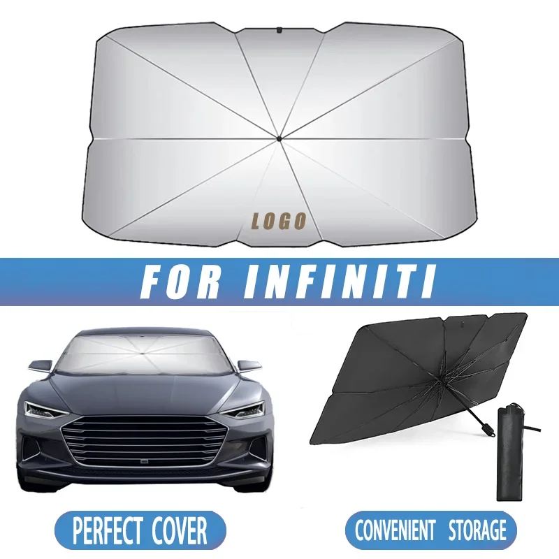 Car Front Windshield Sunshade Umbrella Easy Install, Easy Store For Infiniti Q50L QX50 QX60 Q60 Q60S QX70 Q30 Q80