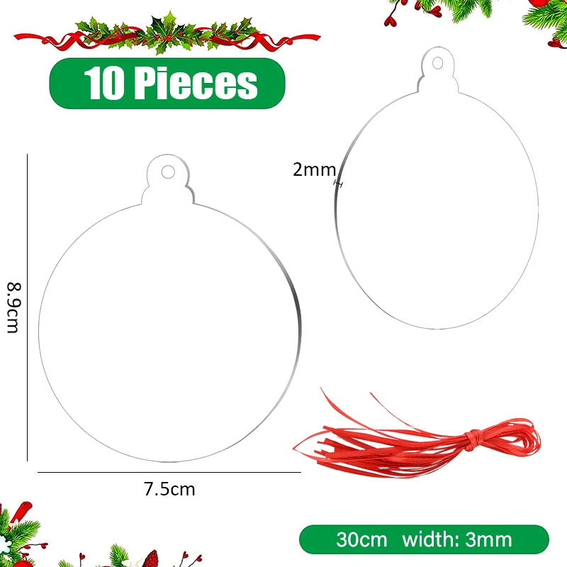 Hot Sale High Quality Acrylic Circles Clear Sublimation Blanks With Hole  Christmas Ornaments - Identification Badges - AliExpress