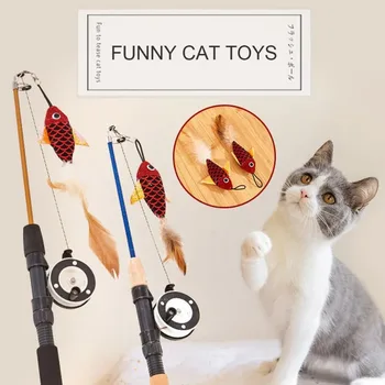 Telescopic Fishing Rod Cat Toy 1