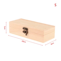 Enhanced Wooden Rectangular Storage Box Organizer with Lock - Dust - Proof Jewelry Case (A3)