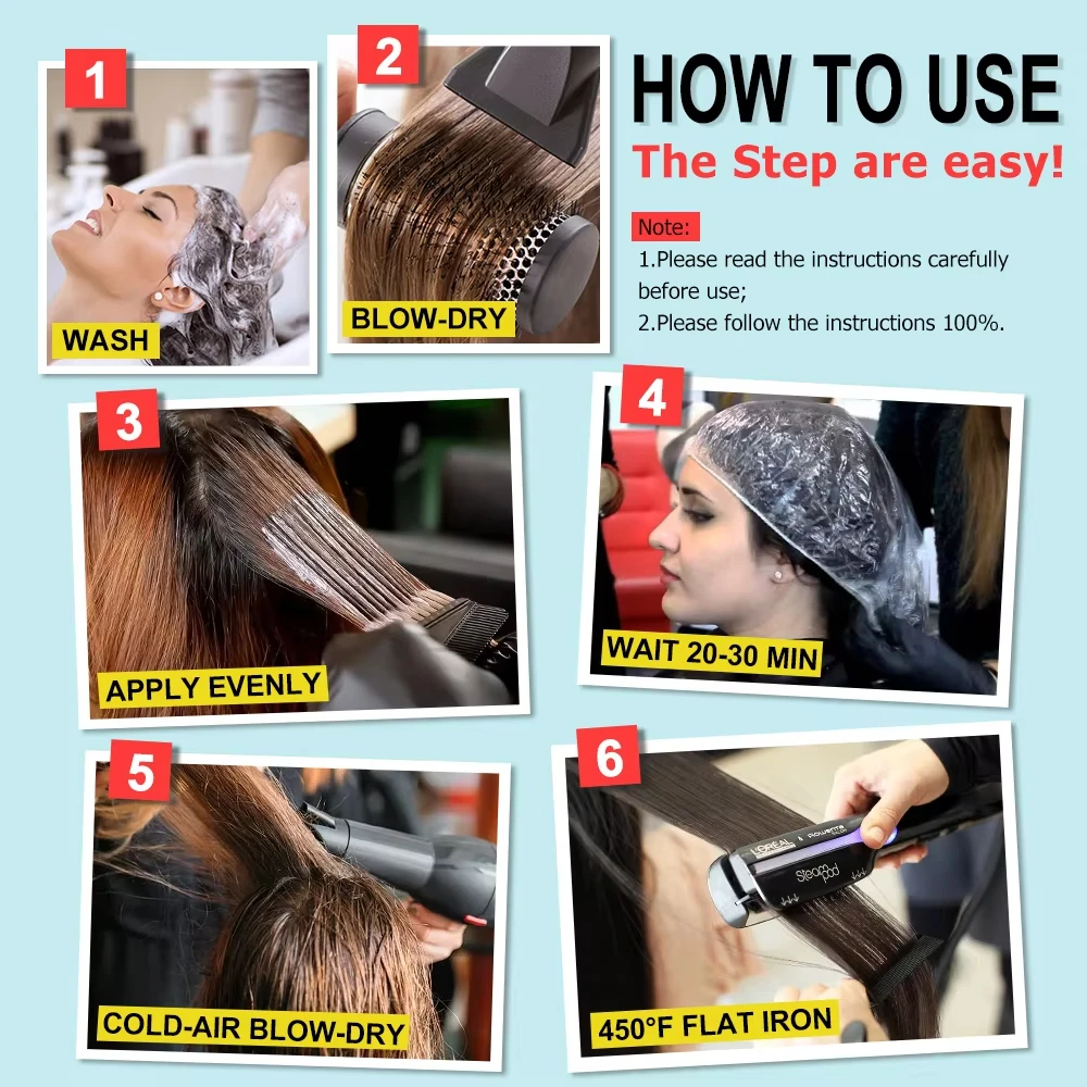 1000ml Brazilian Keratin Hair Treatment 0%/5%/8%/12% Formalin Smoothing Straightening Soften Hair Care Professional Salon PURC