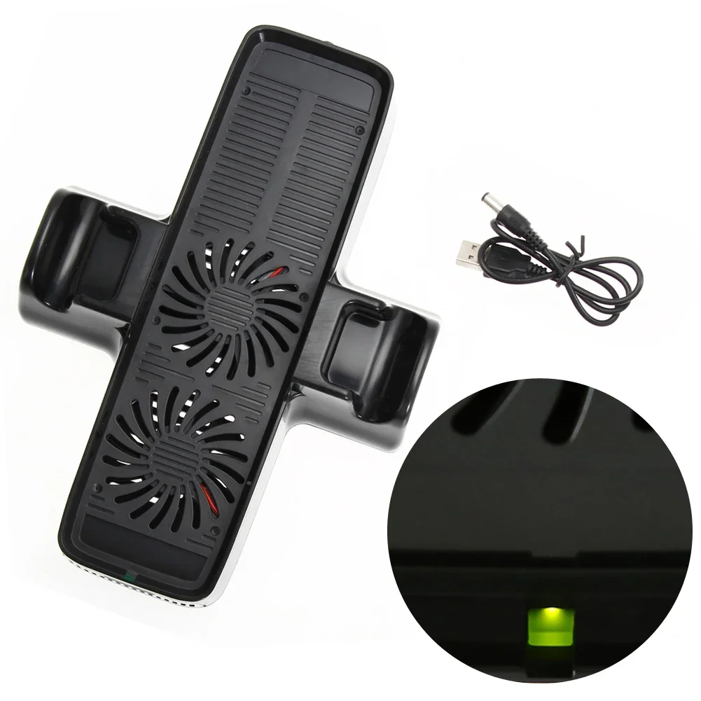 For XBOX Game Controller Cooling Fan with Dual Dock Stand for XBOX Game Controller Gaming Accessories fit for XBOX 360 Slim