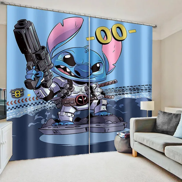 QROXY Ensemble De Rideaux Occultants Lilo & Stitch pour Chambre à Coucher  Rideaux De Point d'impression 3D pour Chambre d'enfants Panneau Rideau  Opaque pour Salon (220x215cm(BxH)/ 110x215cmx2,9) : : Cuisine et  Maison