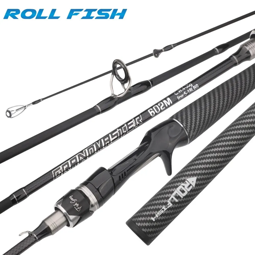 ROLLFISHPowerMSpinningCastingFishingRodsFreshwaterSaltwaterCarbonLureFishingRodBassFishingFastAction1.8-2.7M-AliExpress18