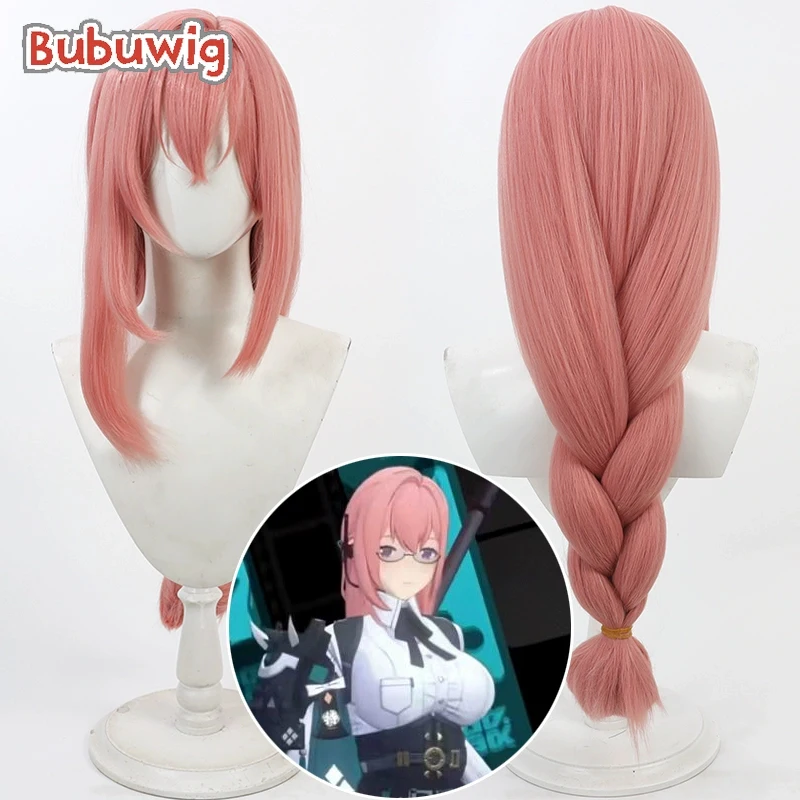 Bubuwig Synthetic Hair Tsukishiro Yanagi Cosplay Wigs Zenless Zone Zero Tsukishiro Yanagi 70cm Pink Braided Wig Heat Resistant