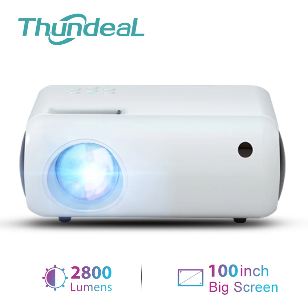 Мини-проектор Thundeal TD50 портативный с поддержкой Wi-Fi 1080P 2800 лм | Электроника