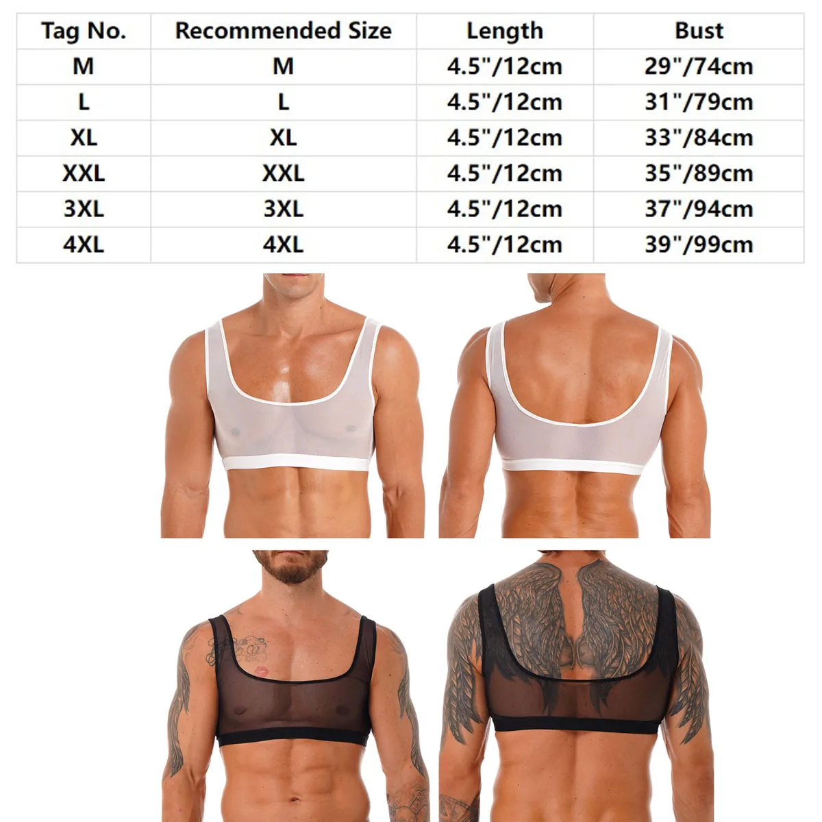 Mens See Through Mesh Racer Back Muscle Tank Top Workout Gym Sport Crop Top Shirt Fitness Vest Clubwear Nightclub Stage Costume