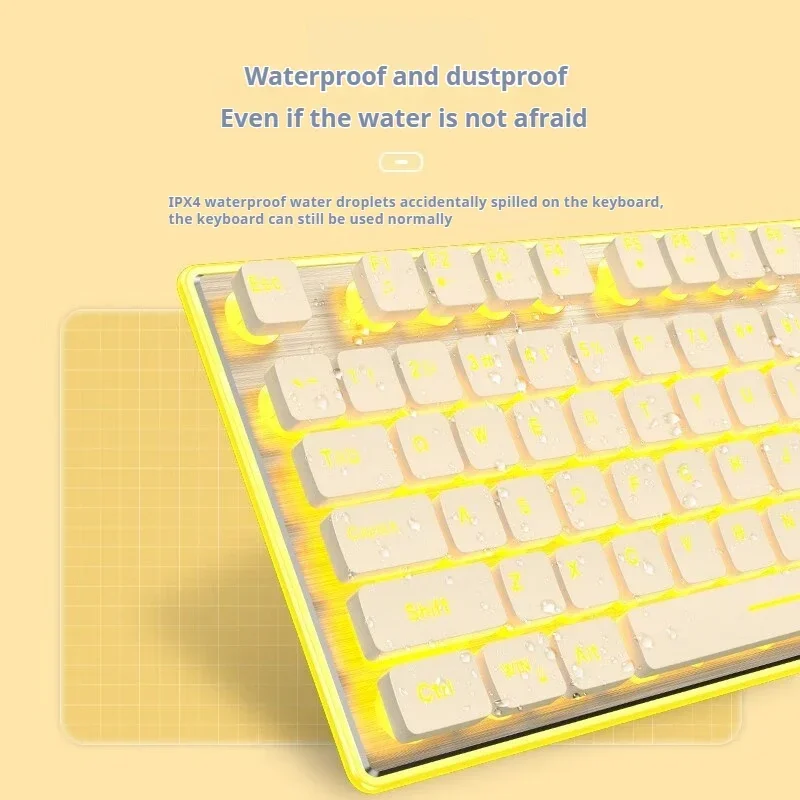사일런트 초박형 키보드 마우스 세트, 기계식 초콜릿 키, 여성 사무실 타이핑 게임, 유선 컴퓨터, 사무실 액세서리