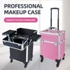 Makeup Box Professional Makeup Artist Trolley Box Nail Art Embroidery Eyelash Multi functional Waterproof Toolbox Aluminum Box 1