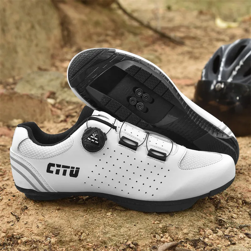 Mtb Cycling Sneaker Cleat Shoes Men Bicycle Shoes Speed Cycling Shoe Mountain Bike spd Racing Lock Footwear male black