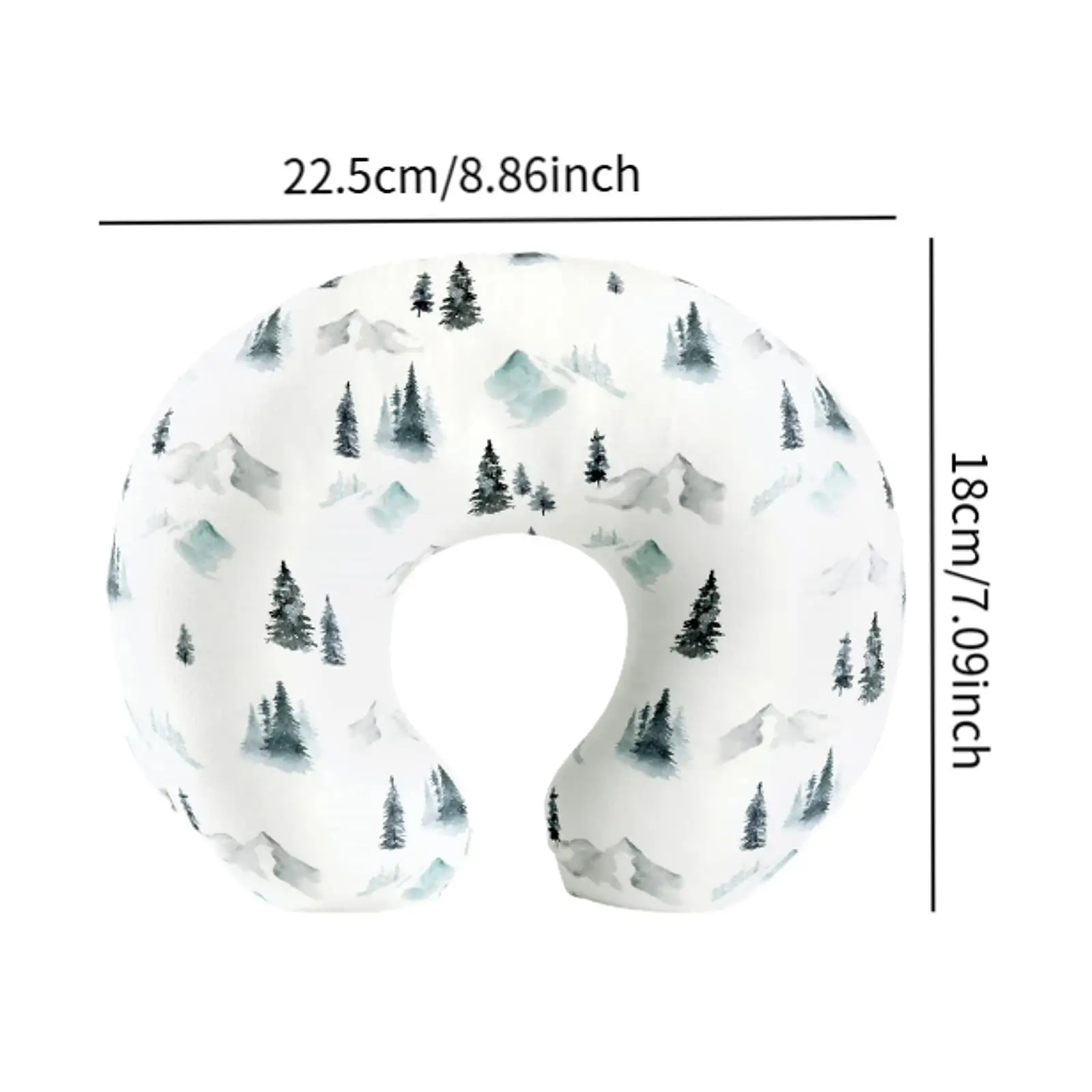 Feeding Pillow Cover U Style Shape Comfortable Breathable Pillow Case Replacement Feeding Cushion Cover for Breastfeeding Women