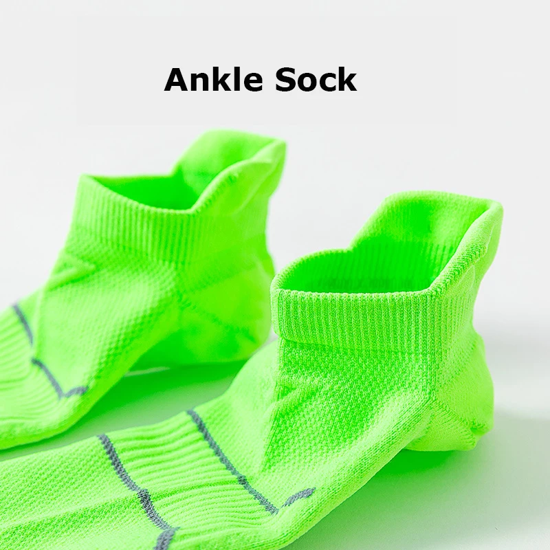 New Men/Women Sport Running Low Cut Socks Thin Breathable Bright Color Quick Dry Fitness Athletic Compression Short Ankle Sock Compression Socks Running Socks