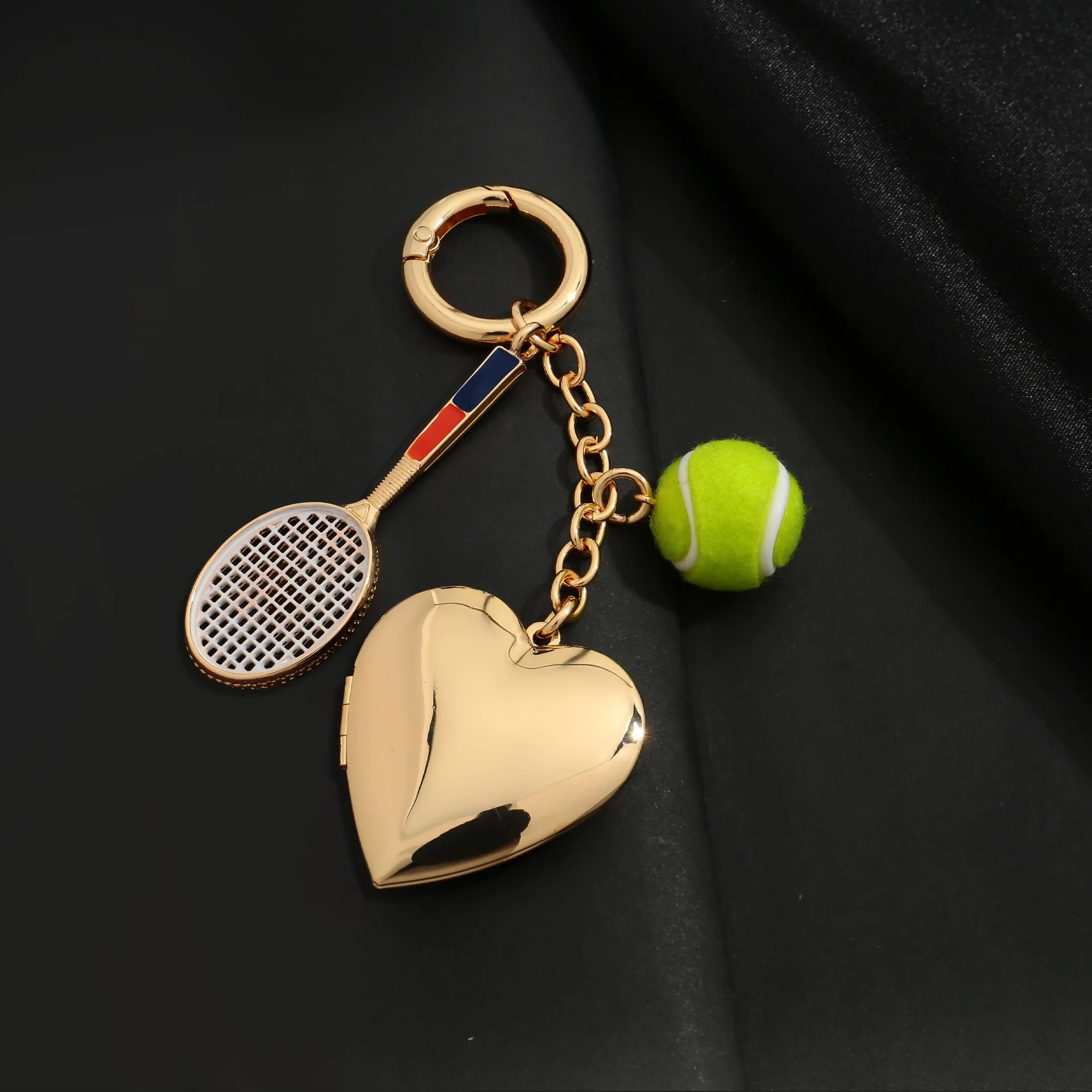 Portachiavi Tennis Con Mini Racchetta E Palla – Regalo Per Appassionati, Ciondolo Per Borsa, Unisex