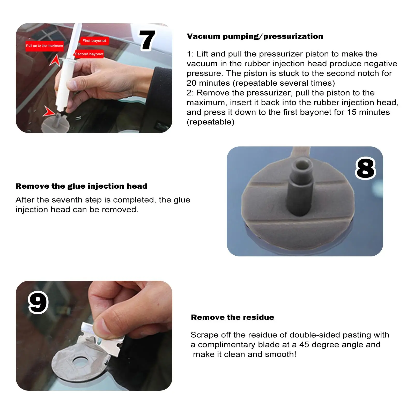 Windshield Repair Liquid with Nano Ceramic Adhesive for Car Glass Crack Fix
