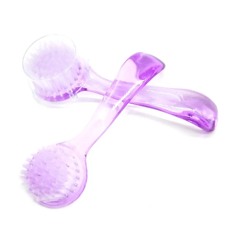 Nail Cleaning Brush New Plastic Nail Brush Soft Remove Dust Make Up Washing Brushes Dust Round Head Powder Clean With Cap Pedicure