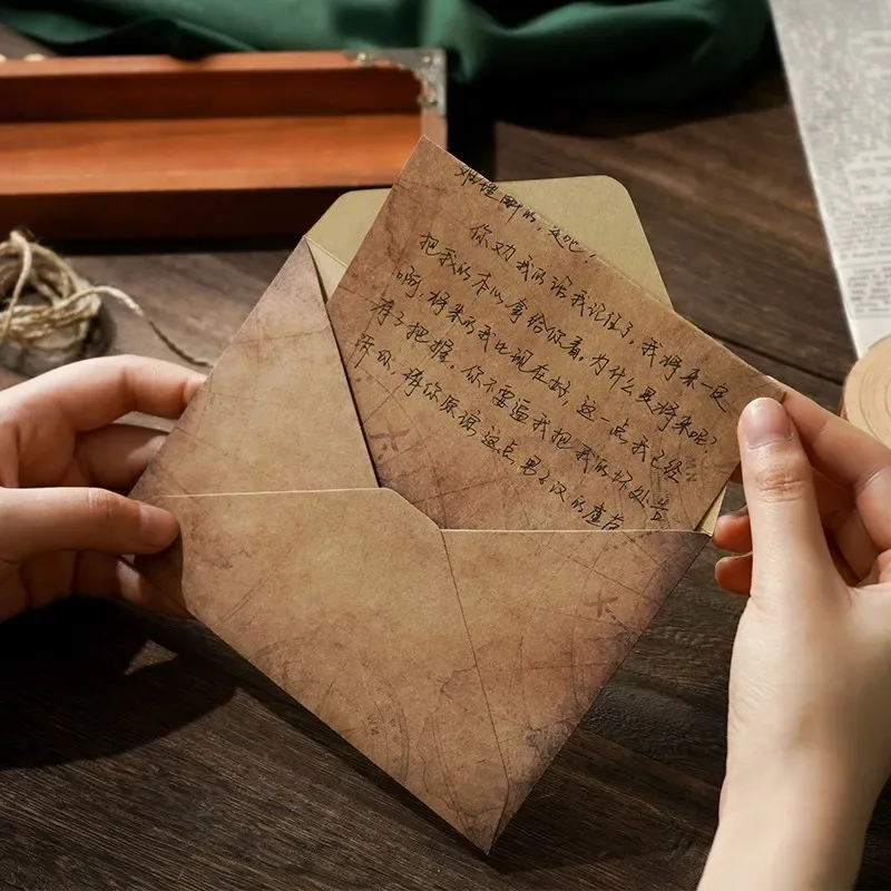 Kraft Paper Envelopes 4 + 2/pack Retro Envelope for Wedding