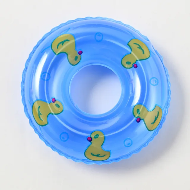 Baby Shower Mini Inflatable Swimming Circle Toy Yellow Duck Accessories Donut Playing Water Small Swimming Circle Gift 5