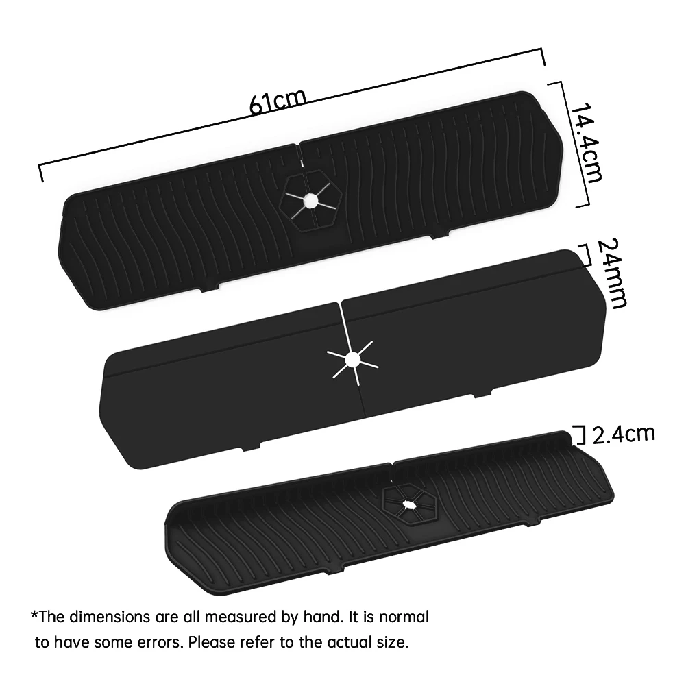 Faucet Absorbent Mat Sink Splash Guard Silicone Faucet Splash Catcher Countertop Protector For Bathroom Kitchen Gadgets61X14.4cm kitchen splash guard