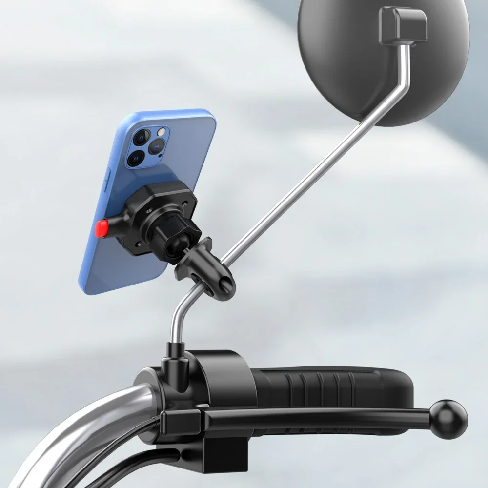 Motorcycle Rearview Mirror Phone Holder Navigation GPS Support Universal Quick Mount Stand Motorbike Scooter Phone Stand