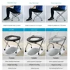 Portable Toilet Camping Thickened Commode Chair for Pregnant Women with Foldable Stainless Steel Design Adjustable Outdoor Seat 5
