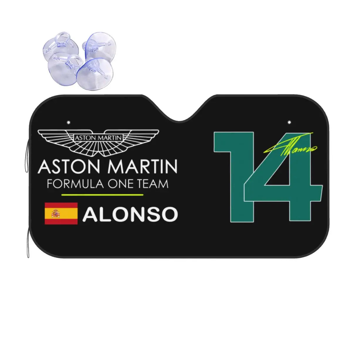 

F1 Fernando Alonso 14 Spain Racer Fashion Sunshade Windscreen 76x140cm Foils Car Sunshade Sunscreen Curtain