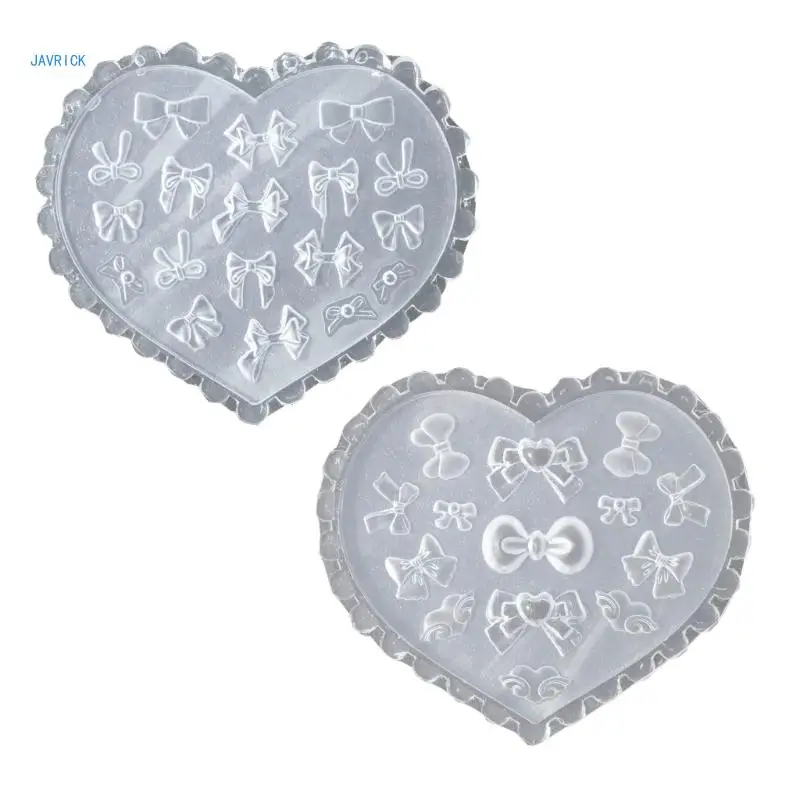 

3D Bowknot Art Making Mould Embossing Designs Stencils Silicone Mold for Women Girls Handmade Carving Molds