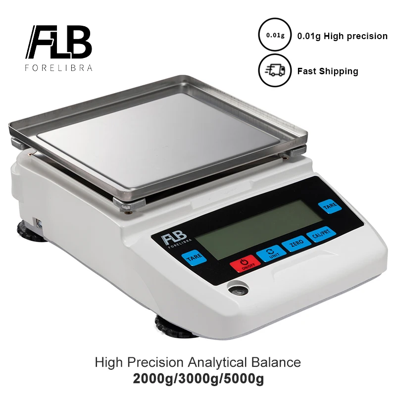 Lab Scale .01g Precision Electronic Balance Industrial Shipping Weighing Counting Scale Scientific Jewelry Rang2-5kg