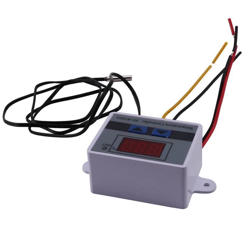 

4X 10A AC110-220V Digital LED Temperature Controller XH-W3001 For Incubator Cooling Heating Switch Thermostat NTC Sensor