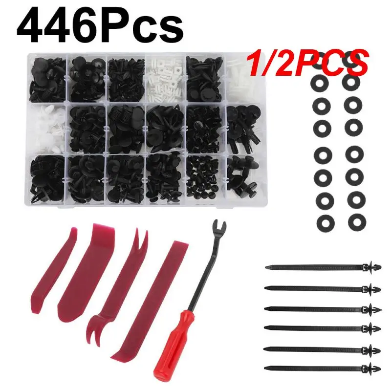 

1/2PCS TopAuto Door Clip Panel Trim Removal Tools Dash Audio Radio Removal Kit Car Interior Conversion Repair Tool Removal Pry