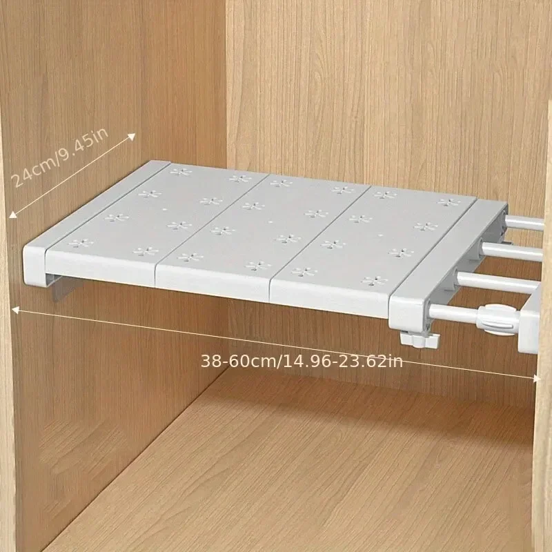 Divisor expansível armário ajustável prateleira de guarda-roupa prateleiras de cozinha economia de espaço rack de armazenamento montado na parede suporte de armário para casa