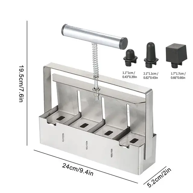 Talajblokk-Készítő 4 Lyukak Nagy Teherbírású 2 Hüvelykes Penész-Stop Szerszám Talajblokkoló Kényelmes Fogantyúval Palántával - Image 6
