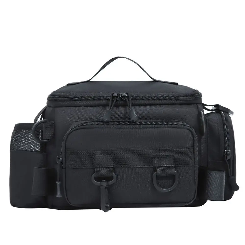 

Поясная сумка для рыболовных снастей, водонепроницаемый рюкзак через плечо для рыболовных снастей, с держателем для удочки, универсальный органайзер