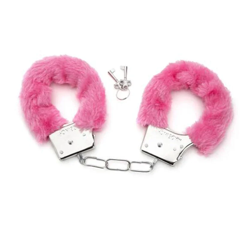 Sex toys BDSM bondage handcuffs adjustable metal plush handcuff ankle cuff couples slave roleplay games products fetish adult sex handcuffs sex toys