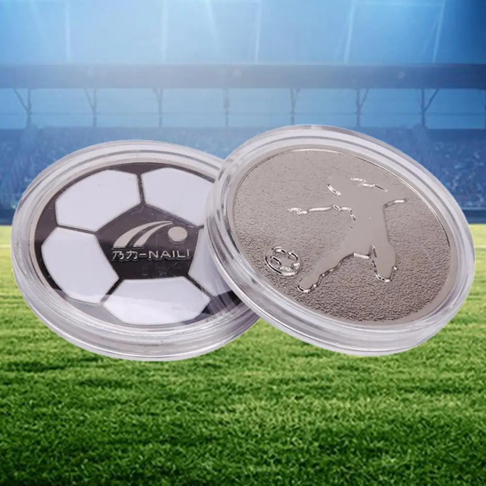 Referee Toss Coins High Hardness Abrasion-resistant Clear Football Relief Visible Two-sided Referee Flip Coins Soccer Toss